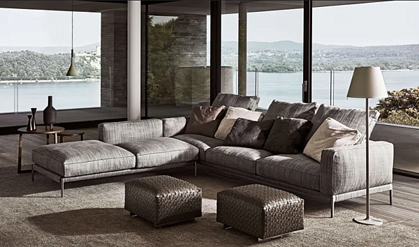 Divano angolare in tessuto con copertura removibile FLEXFORM ROMEO fabbrica FLEXFORM dall'Italia. Foto №8