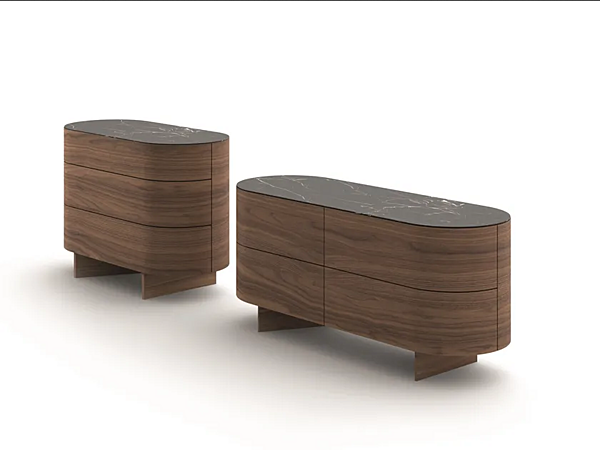 Comò in legno impiallacciato CASSINA RONDO fabbrica CASSINA dall'Italia. Foto №2