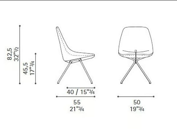 Sedia in pelle con schienale imbottito POLTRONA FRAU DU 30 fabbrica POLTRONA FRAU dall'Italia. Foto №8