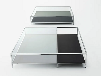 Tavolino da caffè in vetro e acciaio inox Faraday Gallotti&Radice fabbrica Gallotti & Radice dall'Italia