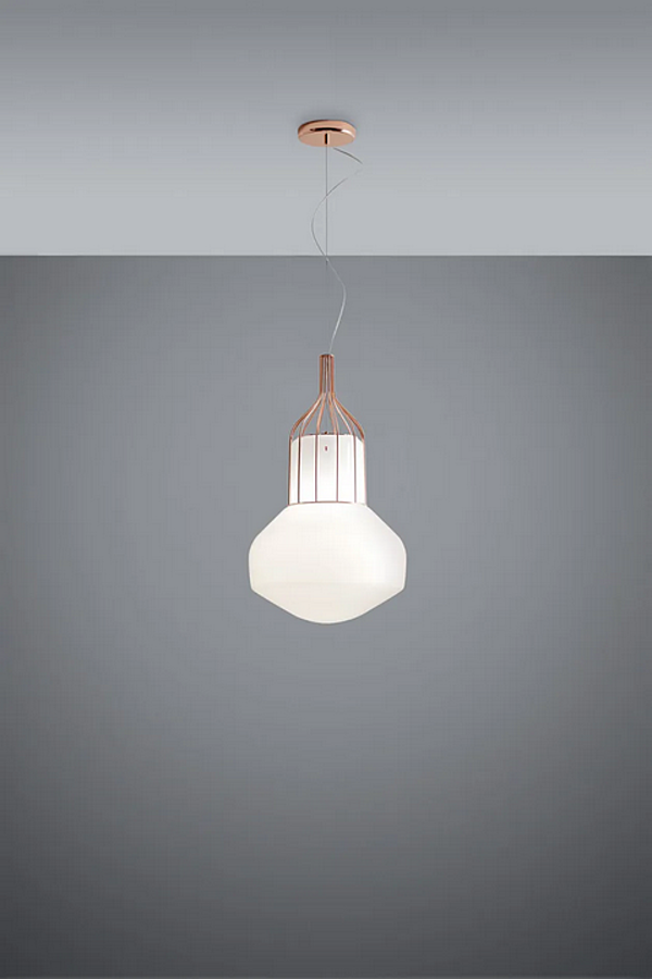 Lampada a sospensione in vetro soffiato Fabbian collezione Aerostat fabbrica Fabbian dall'Italia. Foto №3