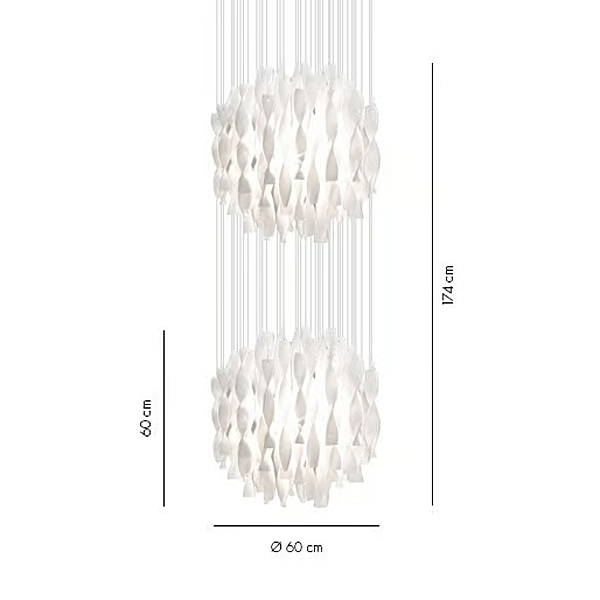 Lampadario in vetro di Murano Aura AXOLIGHT SP AU 45/2, SP AU 60/2 fabbrica Axolight dall'Italia. Foto №7