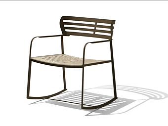 Poltrona a dondolo da giardino con braccioli in materiale GEA GIORGETTI 87042
