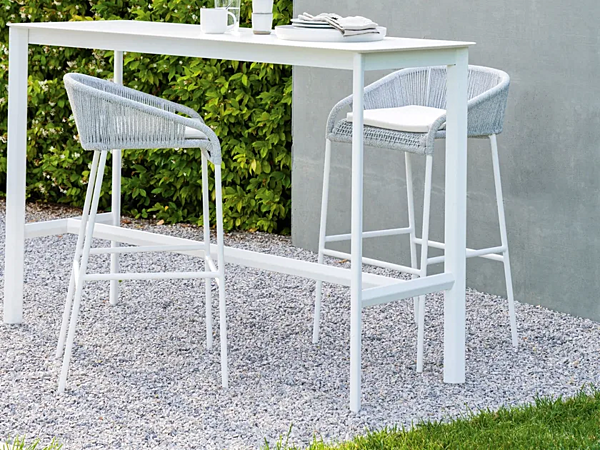 Sgabello in alluminio verniciato con schienale Cricket VARASCHIN 2991, 2994 fabbrica VARASCHIN dall'Italia. Foto №1