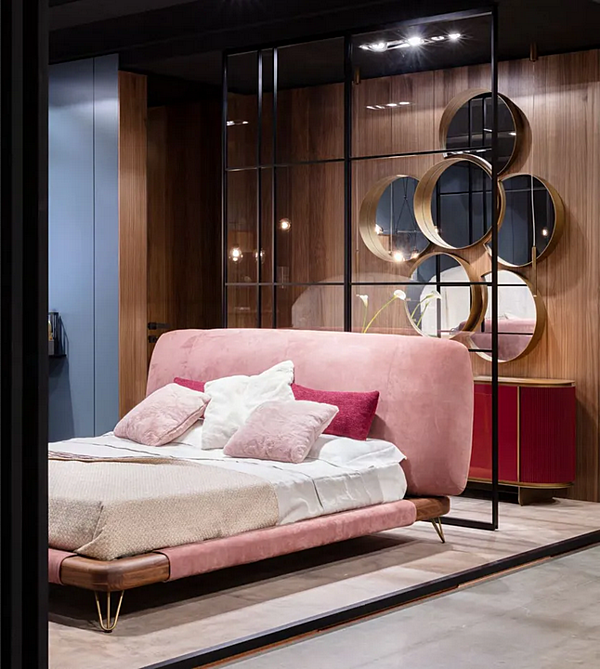 Letto matrimoniale con testata imbottita in tessuto CASA +39 SOPHISMA ESO001 fabbrica ENCORE (by CASA +39) dall'Italia. Foto №6