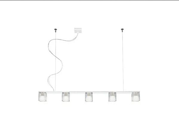 Lampada a sospensione in cristallo Cubetto Fabbian fabbrica Fabbian dall'Italia. Foto №7