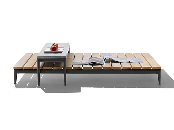 Tavolino da caffè rettangolare in iroko per esterni FLEXFORM Pico fabbrica FLEXFORM dall'Italia. Foto №1