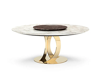 Tavolo da pranzo rotondo in legno Wendy OPERA CONTEMPORARY ANGELO CAPPELLINI 46016/18