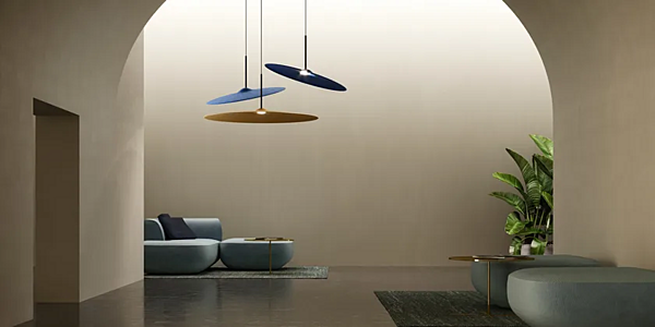 Lampada a sospensione acustica in PET riciclato LED Fabbian Acustica fabbrica Fabbian dall'Italia. Foto №5