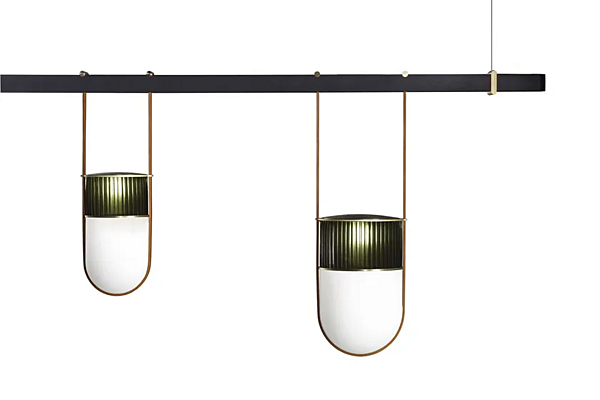 Lampada a sospensione in metallo e vetro POLTRONA FRAU XI fabbrica POLTRONA FRAU dall'Italia. Foto №2