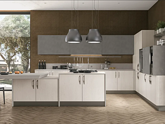Cucina su misura in legno impiallacciato Clover Bridge 2 LUBE CUCINE