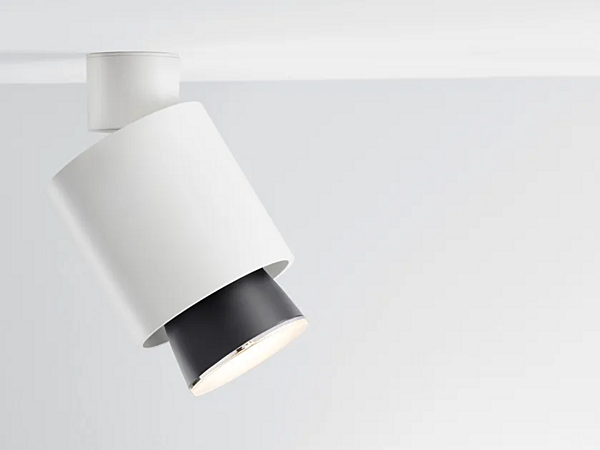 Lampada da soffitto LED regolabile in materiale metallico Fabbian collezione Claque F43 fabbrica Fabbian dall'Italia. Foto №1
