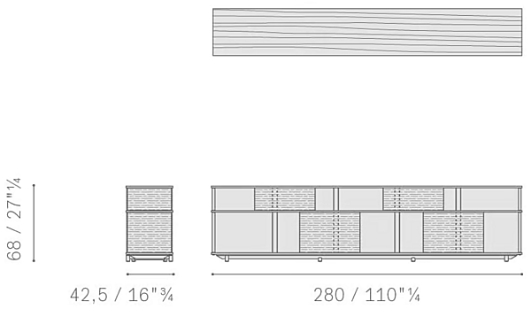 Credenza in tessuto tecnico POLTRONA FRAU collezione Lloyd Tex fabbrica POLTRONA FRAU dall'Italia. Foto №28