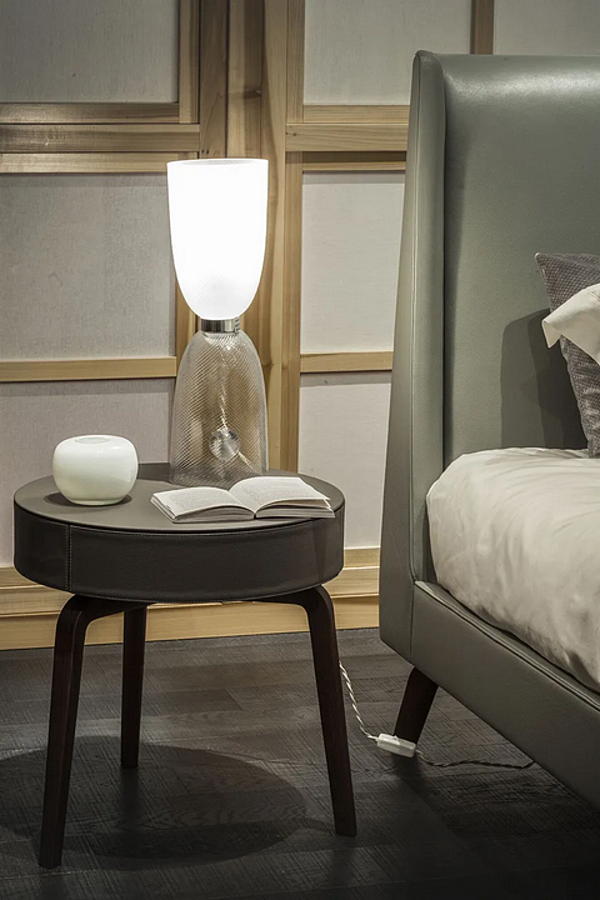 Tavolino da caffè rotondo in pelle POLTRONA FRAU Fiorile fabbrica POLTRONA FRAU dall'Italia. Foto №4