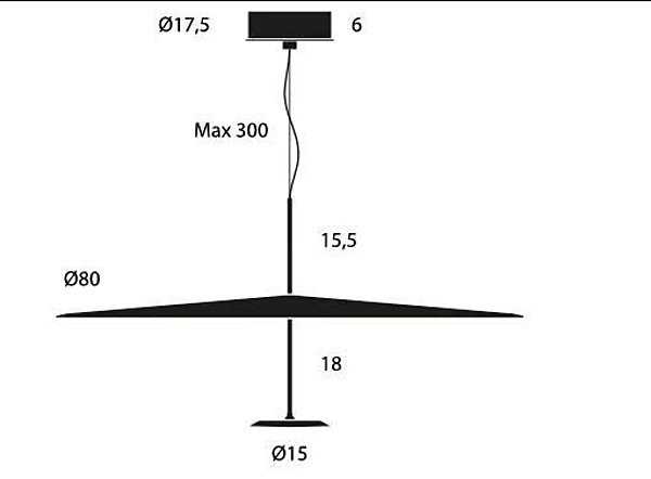 Lampada a sospensione in alluminio dimmerabile LED Lumina DOT 130, 131, 132 fabbrica Lumina dall'Italia. Foto №14