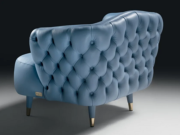 Poltrona in pelle tufted con braccioli Black Tie Savoi SAV10C, SAV10L fabbrica Black Tie dall'Italia. Foto №3