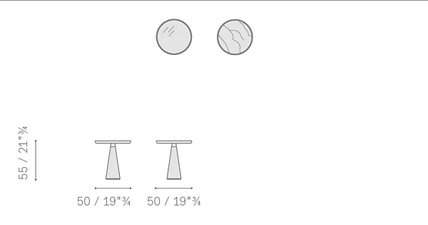 Tavolino da caffè rotondo in legno e vetro DUO POLTRONA FRAU fabbrica POLTRONA FRAU dall'Italia. Foto №13