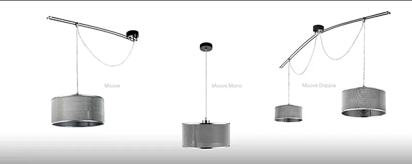 Lampada a sospensione LED con paralume in tessuto Lumina Moove 750, 751, 752 fabbrica Lumina dall'Italia. Foto №3