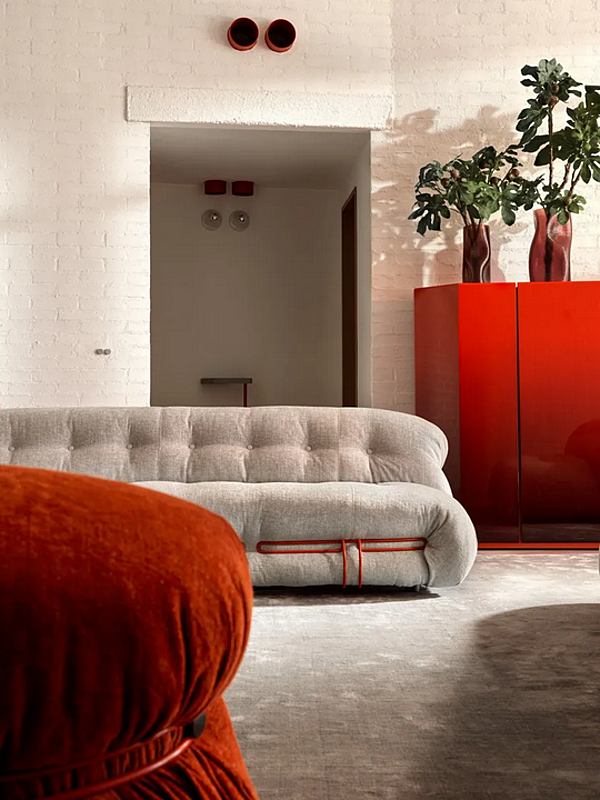 Divano in tessuto con schienale imbottito CASSINA Soriana 944 fabbrica CASSINA dall'Italia. Foto №13