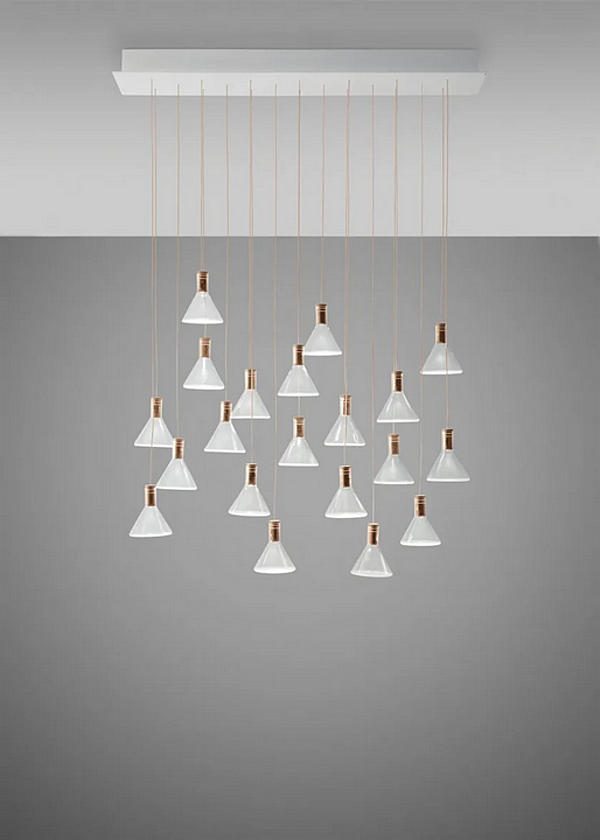 Lampada a sospensione in vetro borosilicato LED Multispot Polair Fabbian fabbrica Fabbian dall'Italia. Foto №4