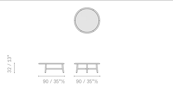 Tavolino da giardino rotondo basso in teak con top in ceramica POLTRONA FRAU The Secret Garden fabbrica POLTRONA FRAU dall'Italia. Foto №12