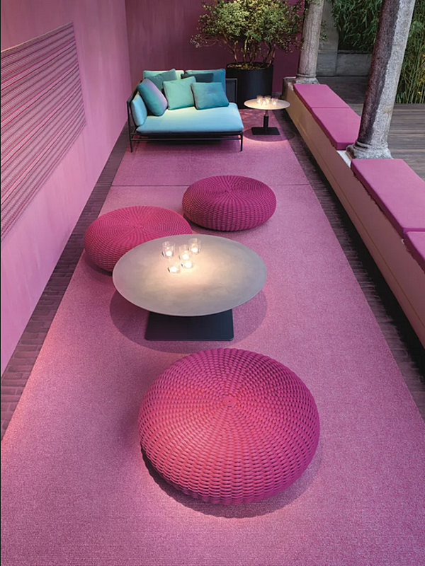 Pouf da giardino rotondo in tessuto PAOLA LENTI Shell fabbrica PAOLA LENTI dall'Italia. Foto №4