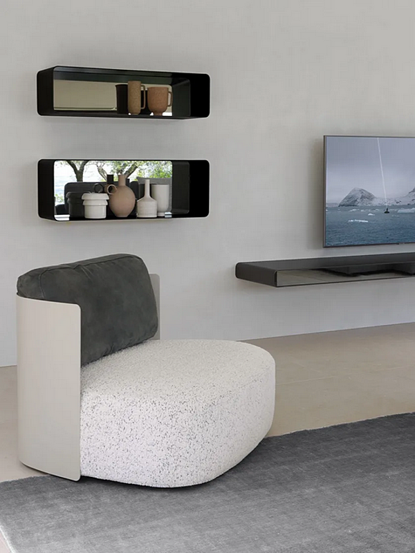 Poltrona in tessuto con copertura removibile Pierre Flou fabbrica Flou dall'Italia. Foto №2