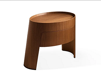 Tavolino laterale ovale in pelle GIORGETTI Morfeo 70650, 70651, 70655, 70656