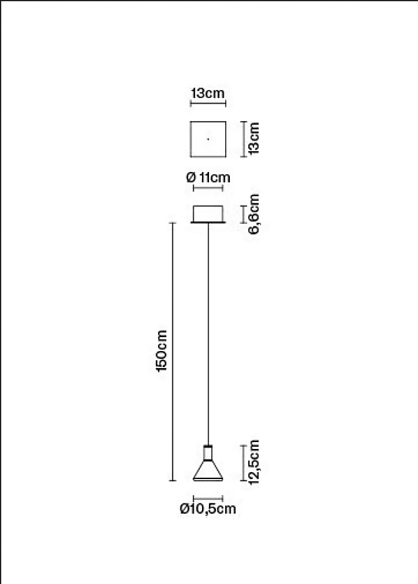 Lampada a sospensione in vetro borosilicato LED Multispot Polair Fabbian fabbrica Fabbian dall'Italia. Foto №6