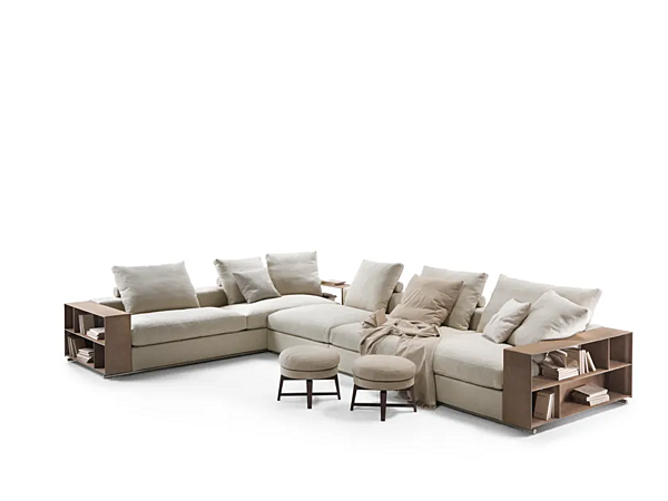 Divano angolare in tessuto con spazio di stoccaggio FLEXFORM Groundpiece fabbrica FLEXFORM dall'Italia. Foto №12