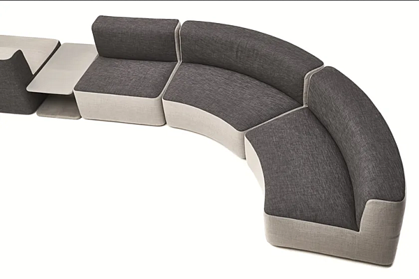 Divano modulare curvo in tessuto da giardino con schienale imbottito VARASCHIN Circle Belt 221 fabbrica VARASCHIN dall'Italia. Foto №3