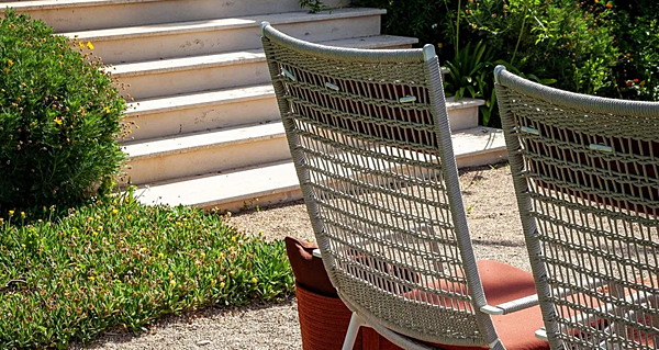 Poltrona da giardino con braccioli in corda Solaria Poltrona Frau fabbrica POLTRONA FRAU dall'Italia. Foto №5
