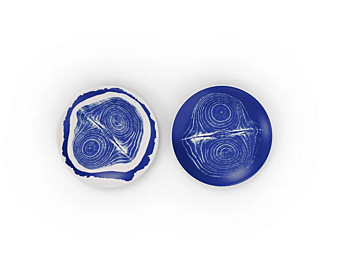 Set di 2 piatti segnaposto in porcellana Tronc CASSINA GNR CP 02