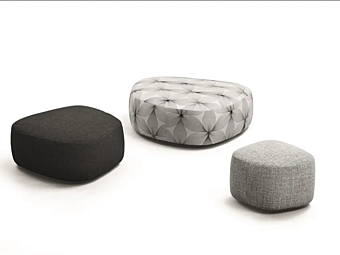 Pouf con rivestimento sfoderabile in tessuto Pierre Flou Pouf con rivestimento sfoderabile in tessuto Pierre Flou fabbrica Flou dall'Italia