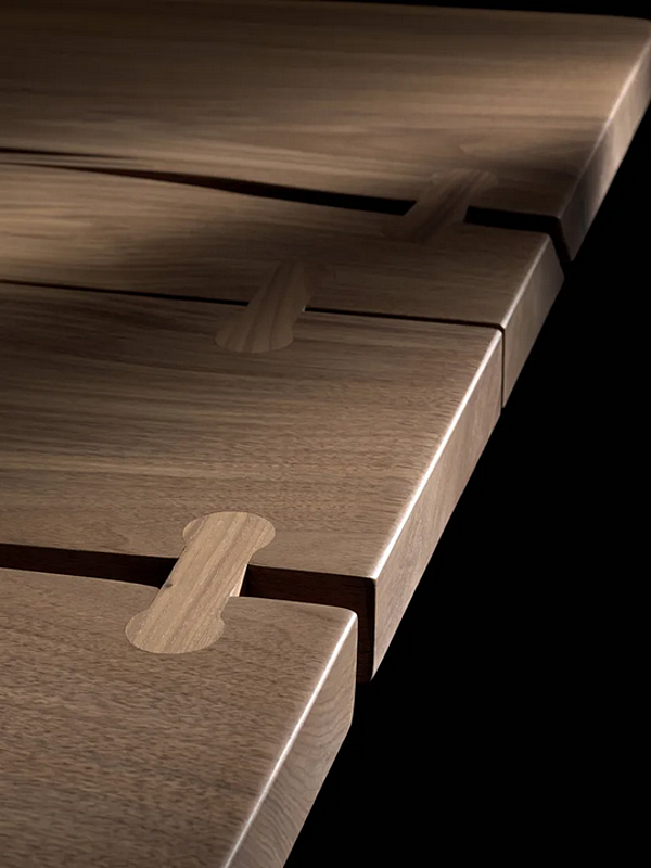 Tavolo rettangolare in legno massello Vero Slim ARTE BROTTO L620, SLIM fabbrica Arte Brotto dall'Italia. Foto №3