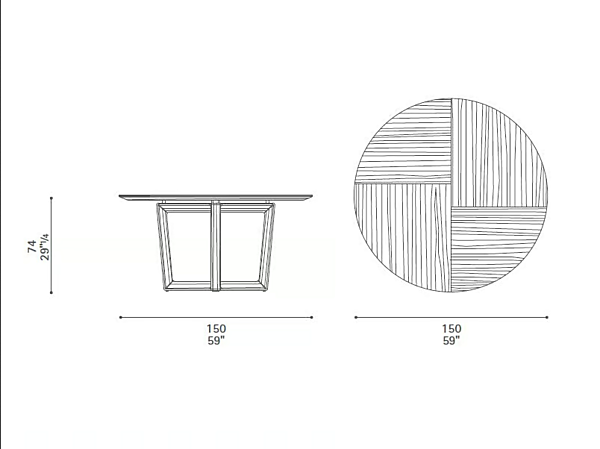 Tavolo rotondo in legno massello Bolero POLTRONA FRAU fabbrica POLTRONA FRAU dall'Italia. Foto №2