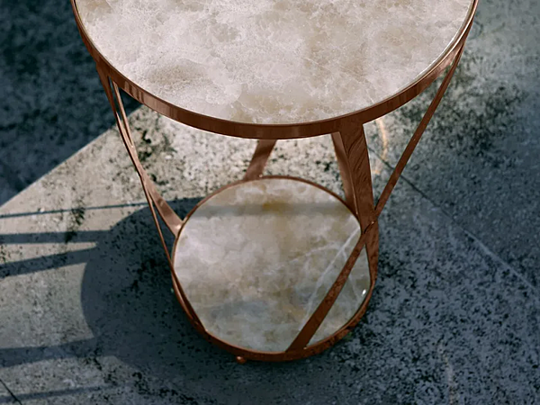 Tavolino laterale alto rotondo in onice Savio Firmino 3634 fabbrica SAVIO FIRMINO dall'Italia. Foto №4