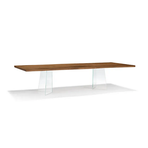 Tavolo rettangolare in legno massello Vero Compact V con vetro ARTE BROTTO L640, V-GLASS fabbrica Arte Brotto dall'Italia. Foto №2
