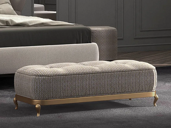 Pouf rettangolare in tessuto imbottito CASA +39 PRESTIGE 2 C22603 fabbrica CASA +39 dall'Italia. Foto №1