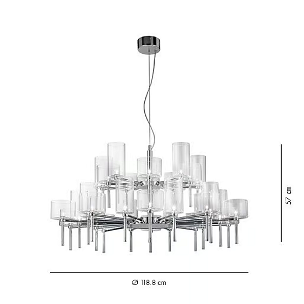 Lampadario in cristallo Spillray AXOLIGHT SP SPIL 30 fabbrica Axolight dall'Italia. Foto №6