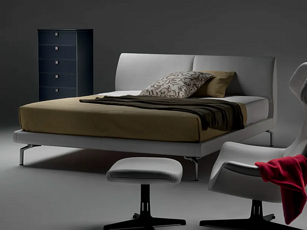 Letto matrimoniale con testiera imbottita in tessuto Eosonno Poltrona Frau fabbrica POLTRONA FRAU dall'Italia. Foto №3