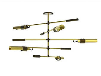 Lampada da soffitto girevole in ottone BRABBU Koben