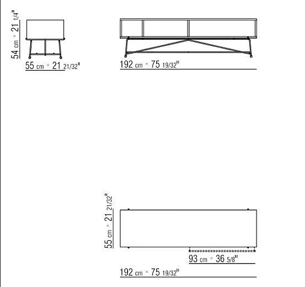 Mobile TV basso in legno FLEXFORM Any Day fabbrica FLEXFORM dall'Italia. Foto №3