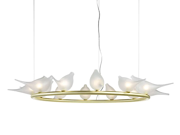 Lampada a sospensione in vetro soffiato fatta a mano LIGHT OF LOVE 12 MULTIFORME SS3380-12 fabbrica MULTIFORME dall'Italia. Foto №1