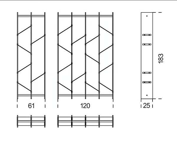 Libreria freestanding in cristallo Isola Gallotti&Radice fabbrica Gallotti & Radice dall'Italia. Foto №4