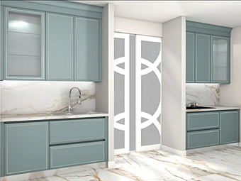 Cucina in legno su misura Essenza Lago di Ginevra Martini Interiors