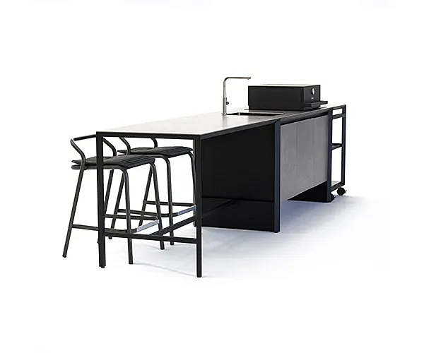 Cucina da esterno in alluminio e ceramica con barbecue VARASCHIN fabbrica VARASCHIN dall'Italia. Foto №9
