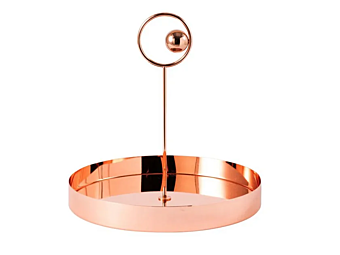 Vassoio rotondo in ottone Cappellini Off the Moon PO_1702 fabbrica Cappellini dall'Italia