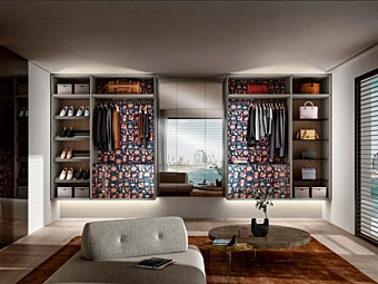 Armadio a muro modulare in legno LAGO Outfit 1184