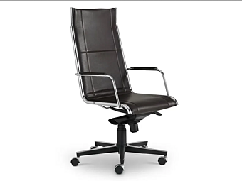 Sedia direzionale in pelle con schienale alto Blade i 4 Mariani